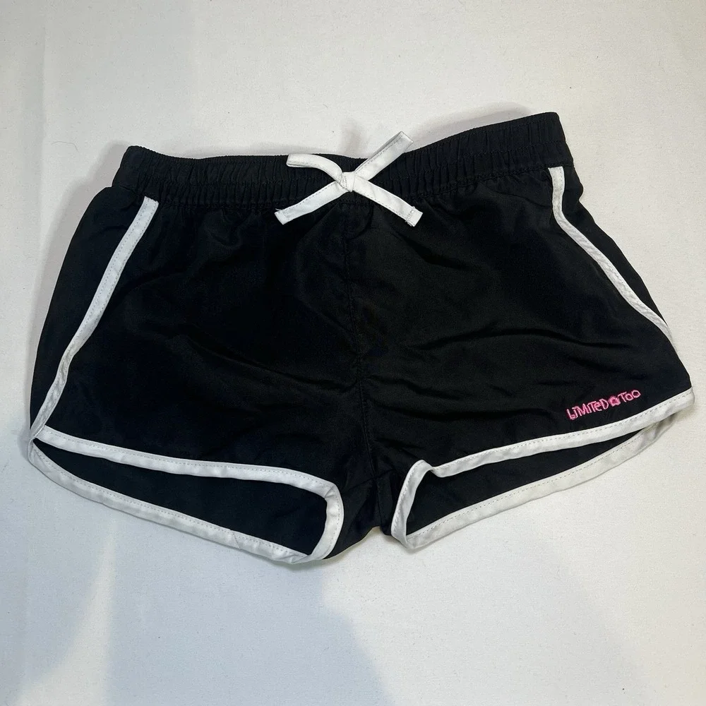 Vintage Y2K Limited Too Girls Mini Shorts‎ XS (Girls 5/6) 2000s Black Athletic